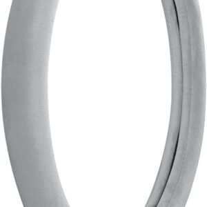 Soft Velvet Steering Wheel Cover, Universal Luxury Steering Wheel Protector Car Interior Accessories 15 inch (Gray)