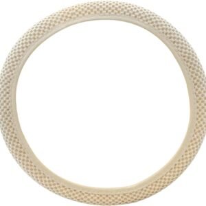 Universal 15" Anti Slip Steering Wheel Cover Elastic Stretch Mesh Cloth Cover Accessory for Car Beige Long-Lasting