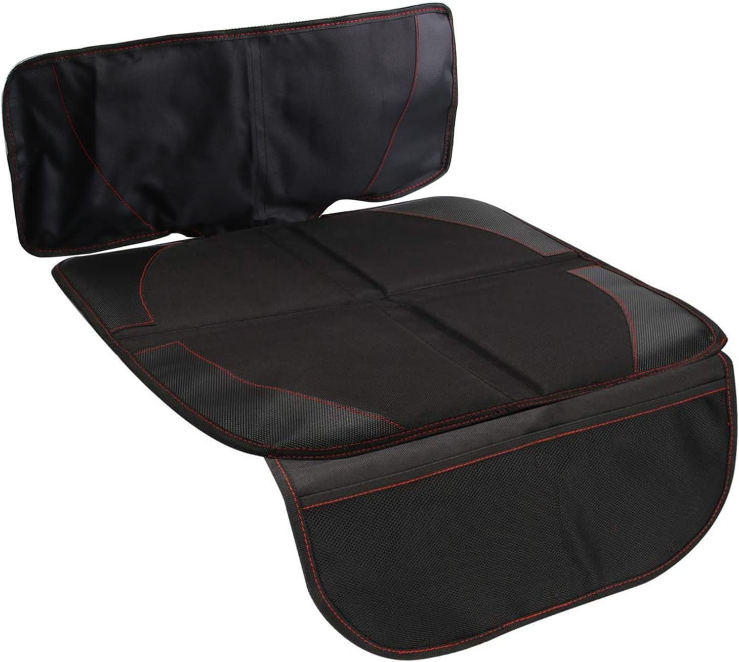 Car Seat Cover - Children Safety Seat Protector, Pet Dirt Kick Mat-Organizer, Black