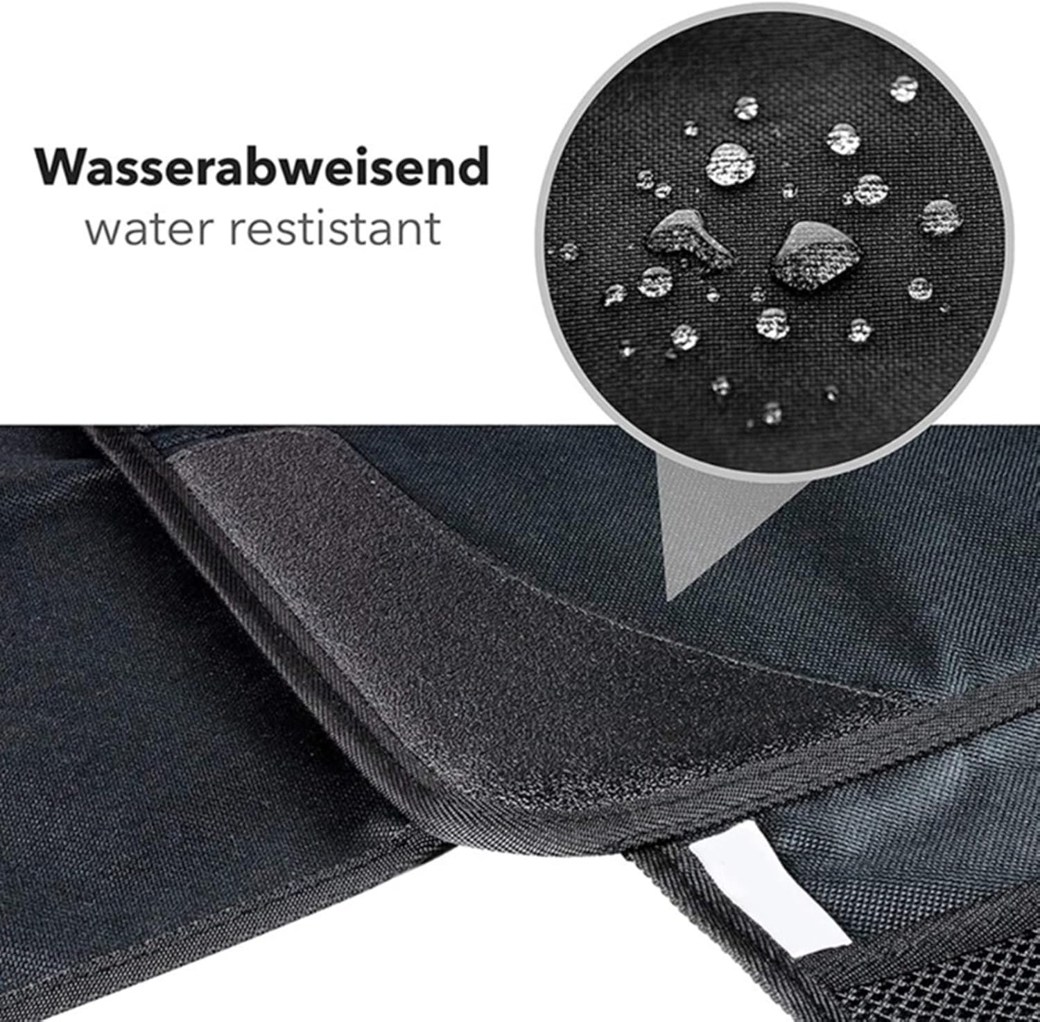 Car Seat Cover - Children Safety Seat Protector, Pet Dirt Kick Mat-Organizer, Black - Image 2