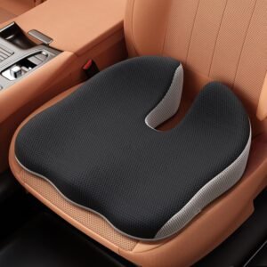 Car Seat Cushion - Memory Foam Car Seat Pad - Sciatica & Lower Back Pain Relief - Car Seat Cushions for Driving - Road Trip Essentials for Drivers