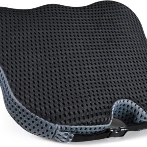 Wedge Car Seat Cushion for Better Visibility & Sciatica Pain Relief - High Density Memory Foam, Non-Slip Ergonomic Car Seat Cushion for Driving, Universal Fit for Car, SUV,Truck & Tractor